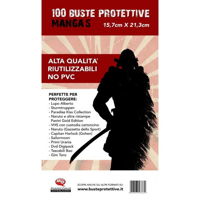 100 BUSTE PROTETTIVE MANGA 5 (17 x 22,7 cm)