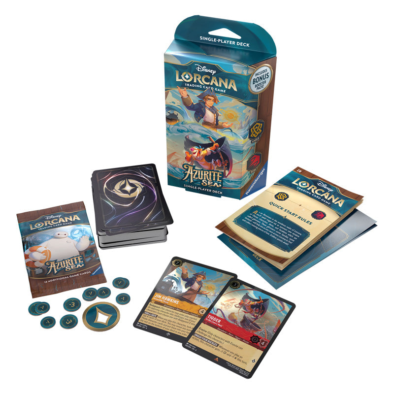 Disney Lorcana – Starter Deck Ambra Rubino – Mare di Azzurrite – Azurite Sea – Inglese - PREORDINE 27/11/24