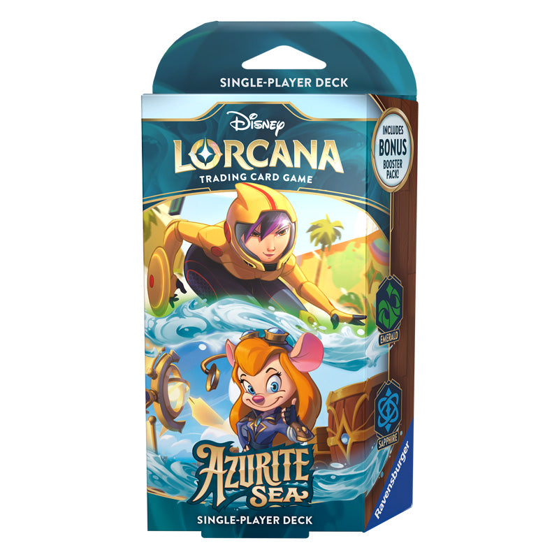 Disney Lorcana – Starter Deck Smeraldo Zaffiro – Mare di Azzurrite – Azurite Sea – Inglese - PREORDINE IN USCITA 27/11/2024