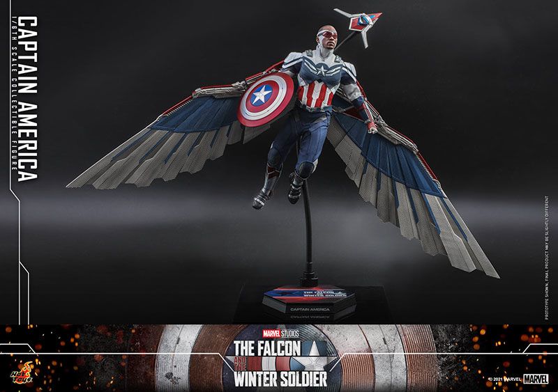 THE FALCON AND THE WINTER SOLDIER ACTION FIGURE 1/6 CAPTAIN AMERICA 30 CM