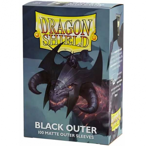 Standard - Matte Outer Sleeves - Black (100 Bustine) - Dragon Shield