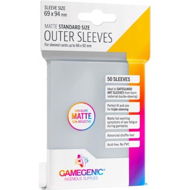 Standard - Outer Sleeves - Matte Clear (50 Bustine) - Gamegenic
