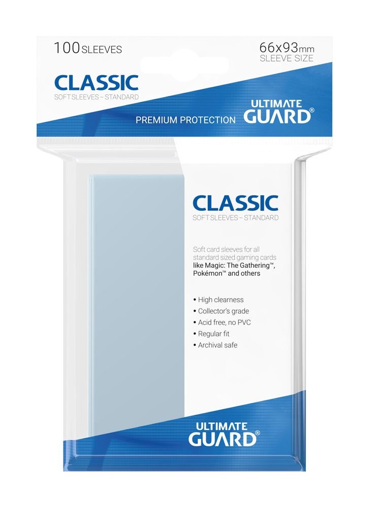 Ultimate Guard Classic Soft Sleeves Standard Size Transparent (100) Economiche