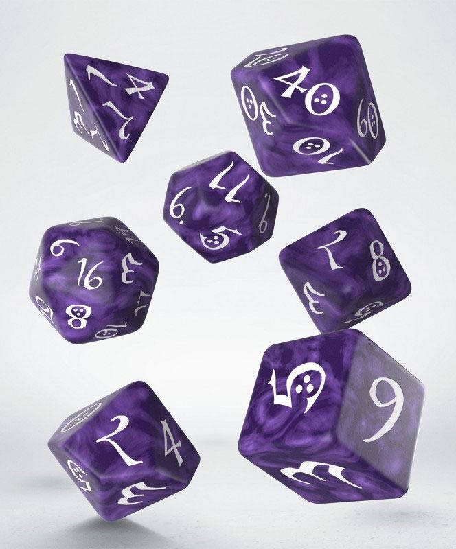 Classic RPG Dice Set lavender & white (7)