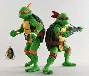 Teenage Mutant Ninja Turtles Action Figure 2-Pack Michelangelo & Raphael 18 cm