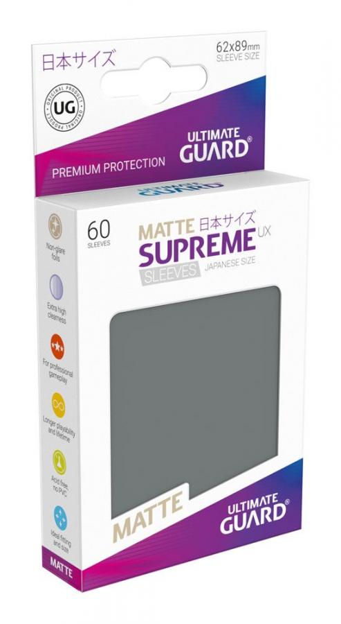 Ultimate Guard Supreme UX Sleeves Japanese Size Matte Dark Grey (60)