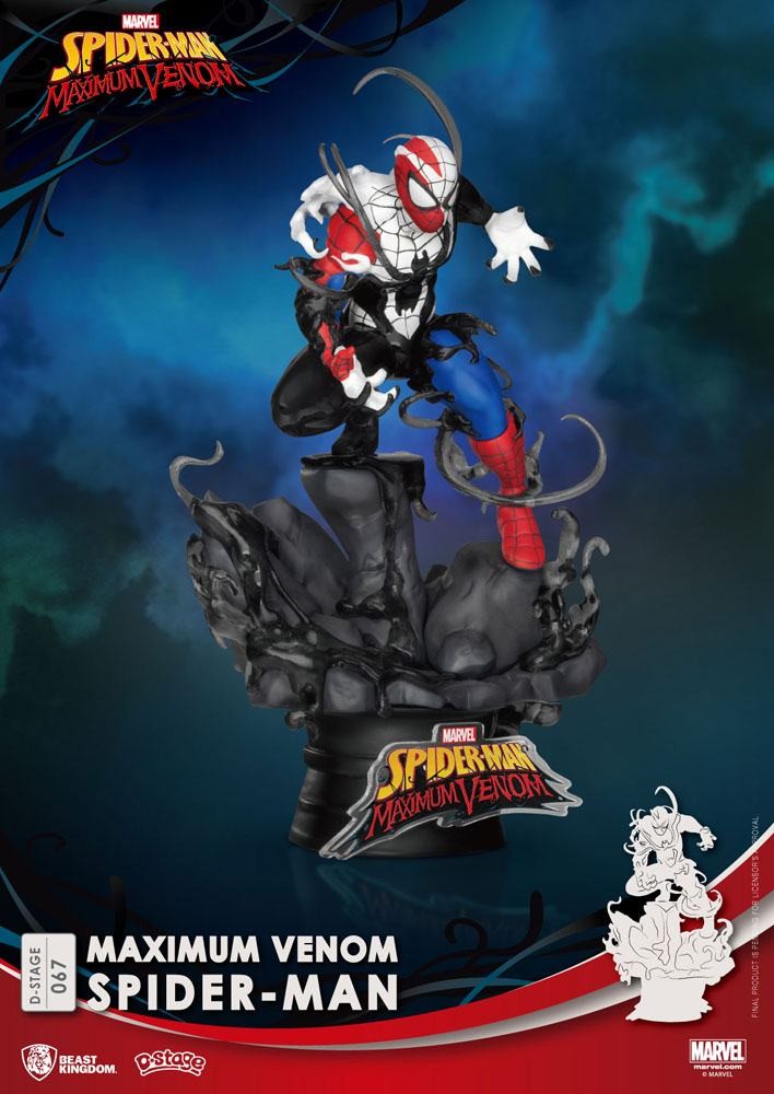 Marvel Comics D-Stage PVC Diorama Maximum Venom Spider-Man 16 cm