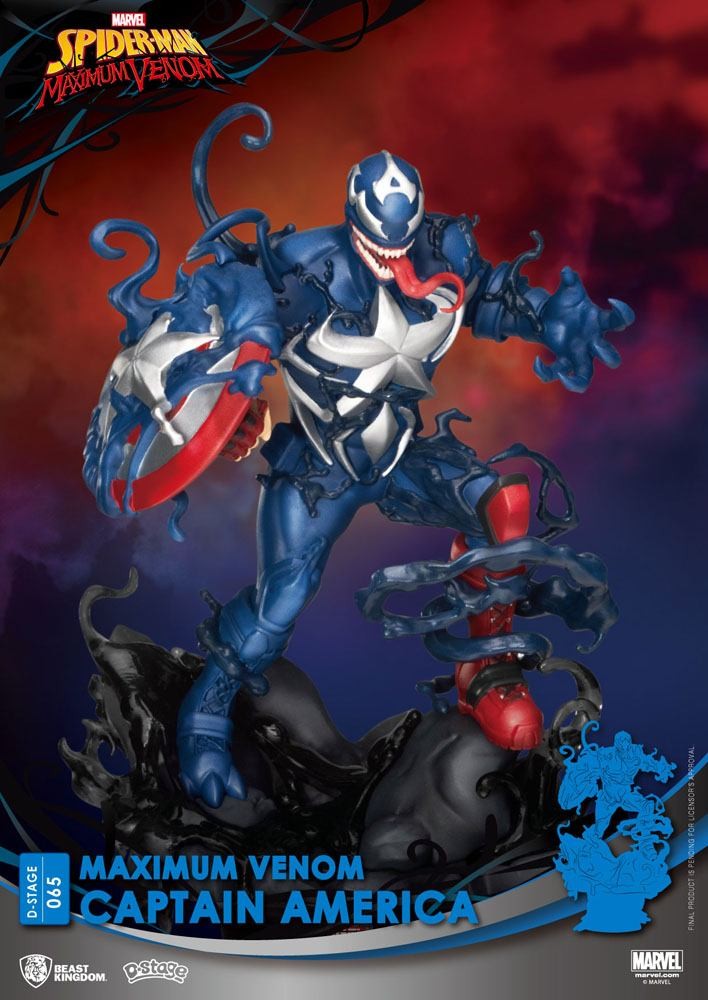 Marvel Comics D-Stage PVC Diorama Maximum Venom Captain America 16 cm