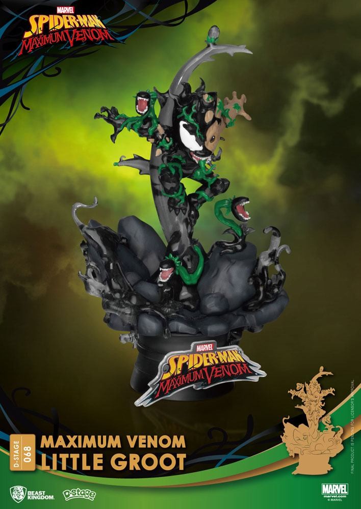 Marvel Comics D-Stage PVC Diorama Maximum Venom Little Groot 16 cm