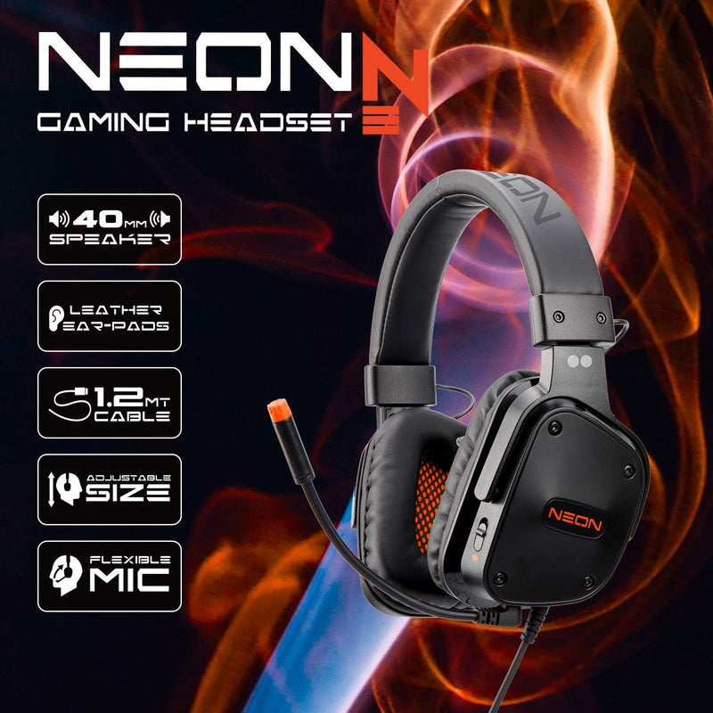 NEON Gaming Headset Orange (Ps4/XboxOne/Switch)