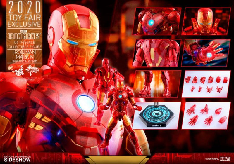 Iron Man 2 MM Action Figure 1-6 Iron Man Mark IV (Holographic Version) 2020 Toy Fair Exclusive 30 cm