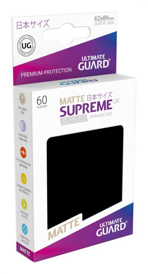 Ultimate Guard Supreme UX Sleeves Japanese Size Matte Black (60)