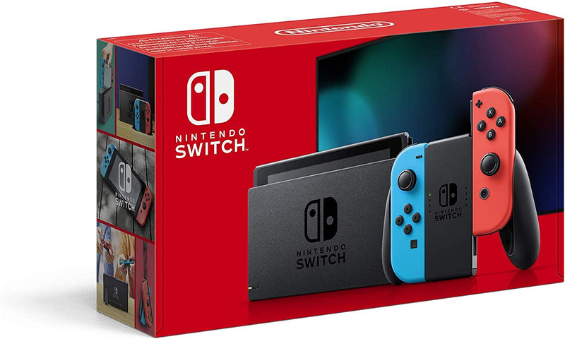 Nintendo Switch (nuova versione) con Joy-Con rosso neon-blu neon