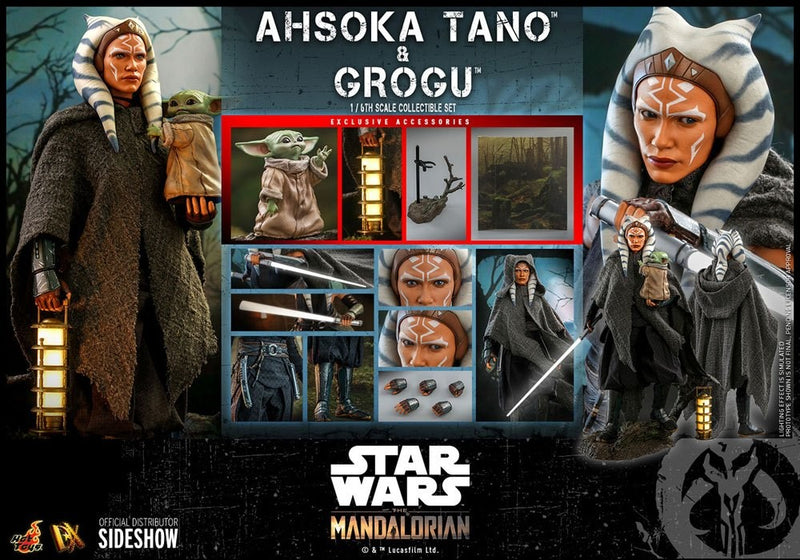 Star Wars The Mandalorian Action Figure 2-Pack 1-6 Ahsoka Tano & Grogu 29 cm PREORDINE
