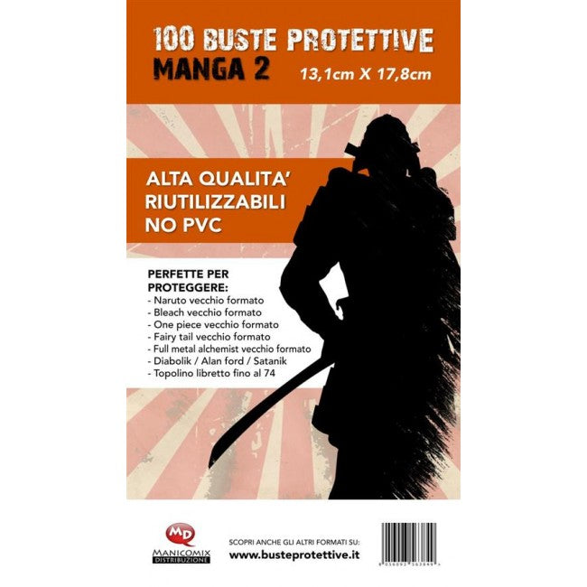 100 BUSTE PROTETTIVE MANGA 2 (13,1 X 17,8)