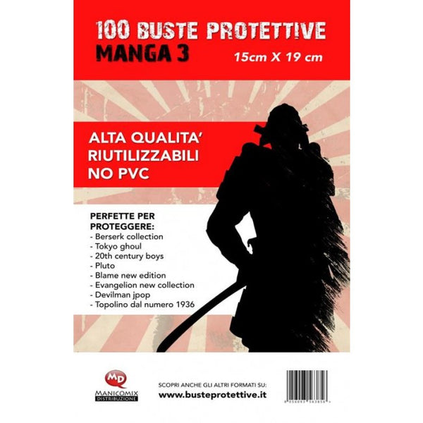 100 BUSTE PROTETTIVE MANGA 3 (15,0 X 19,0)