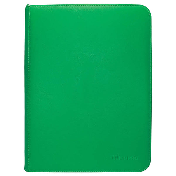 Vivid 9-Pocket Zippered Pro Binder: Green