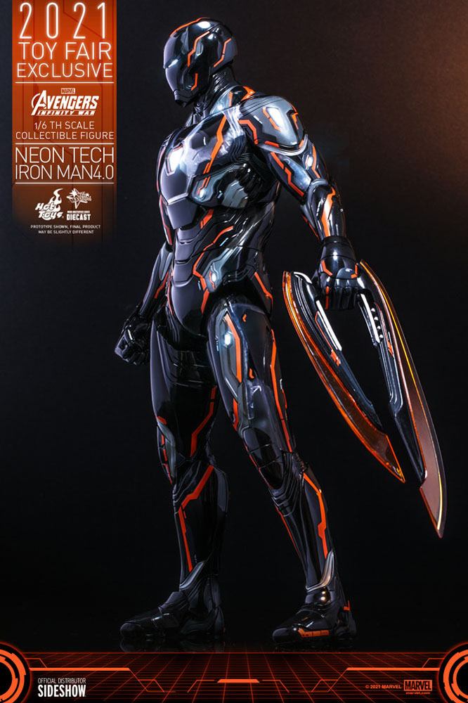 PREORDINE Avengers: Infinity War Action Figure 1/6 Iron Man Neon Tech 4.0 2021 Toy Fair Exclusive 32 cm